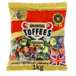 Walkers Assorted Toffees & Chocolate Eclairs - 1 KG BULK BAG - Best Before: 30.11.24